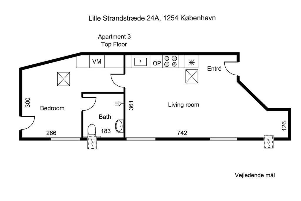 Lägenhet Charmerende Ved Nyhavn 3 Sal *